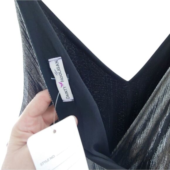 NWT Dainty Hooligan short silver jumpsuit med - Picture 6 of 11